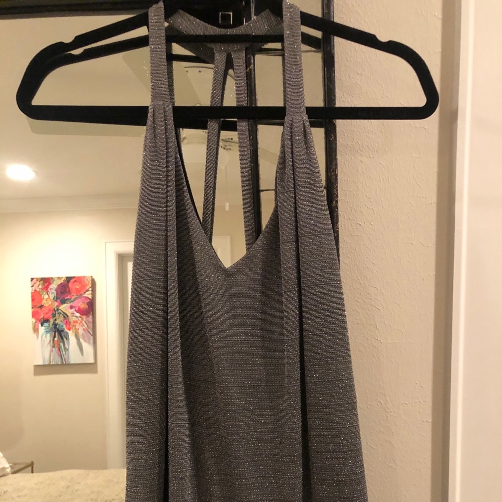 Sparkly silver top